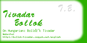 tivadar bollok business card